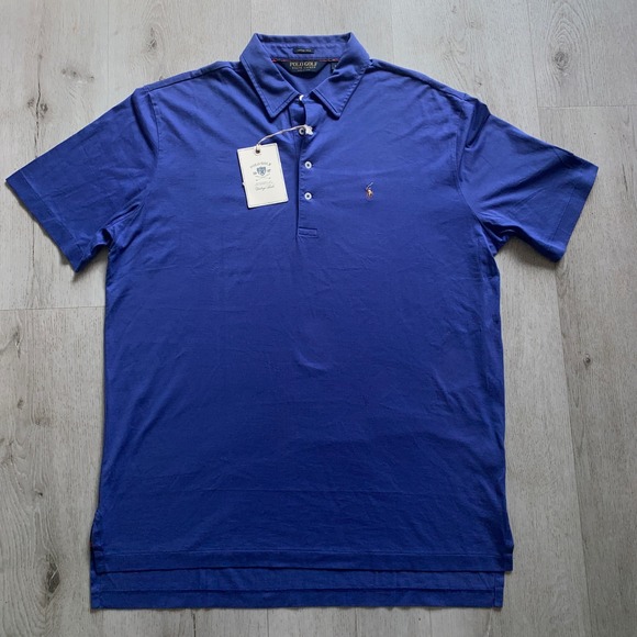 Polo Golf Other - NWT Polo Golf Ralph‎ Lauren Men's L Blue Vintage Lisle Pima Cotton Polo Shirt